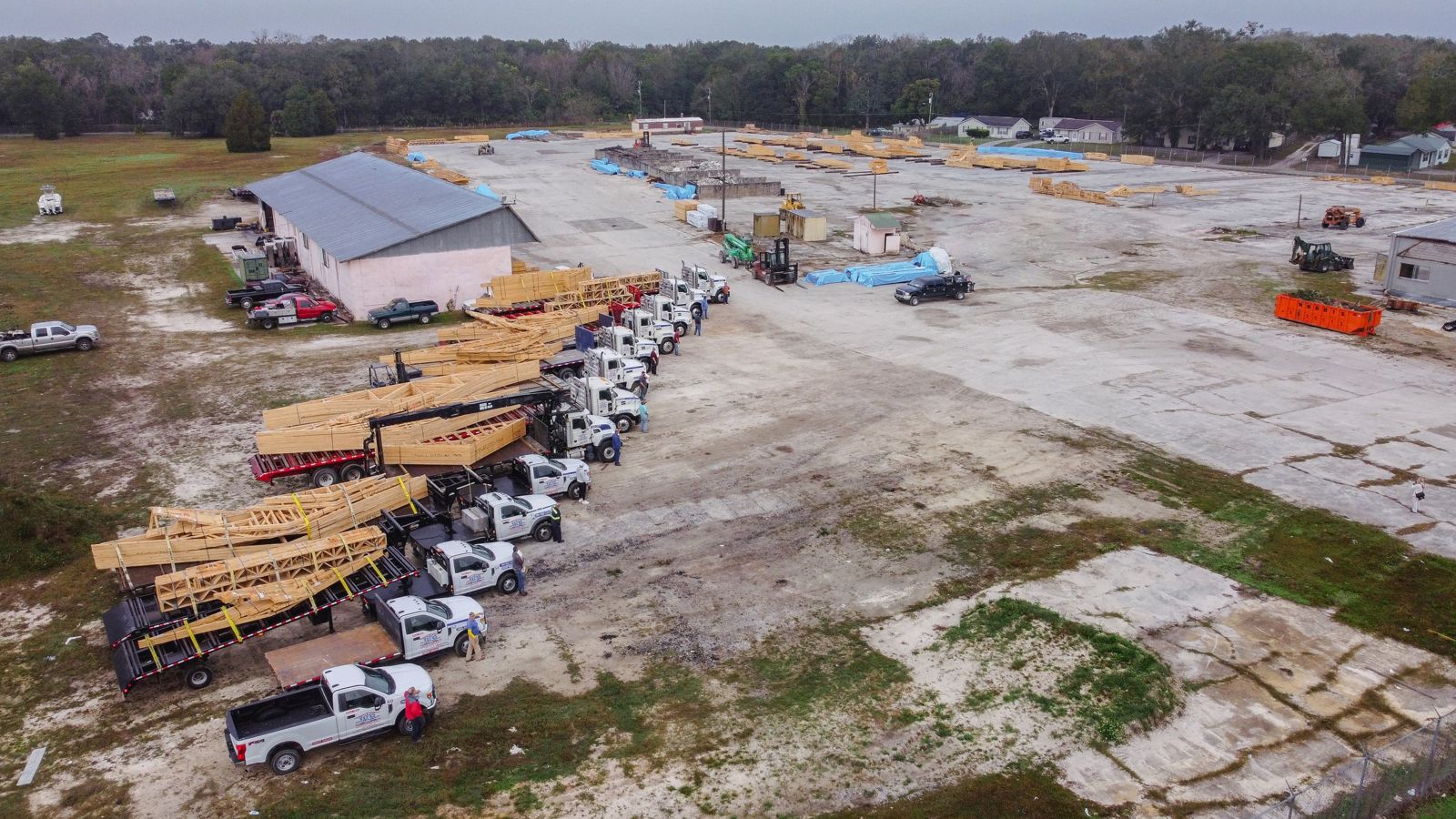 Howland Truss manufacturing operations from above